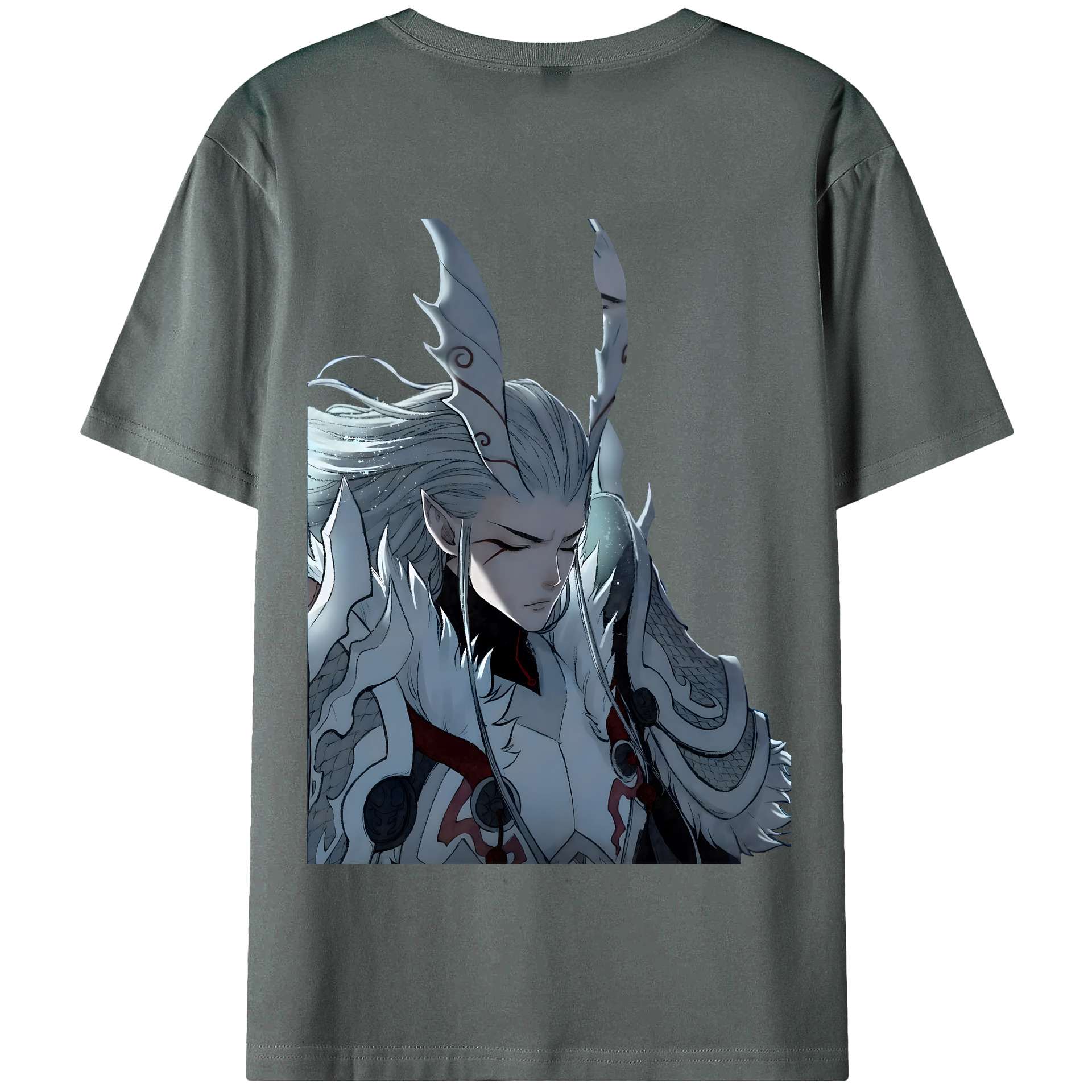 （画像用） Ne Zha 2 ナタ 魔童の大暴れ 綿100％半袖Tシャツ（背面プリント）